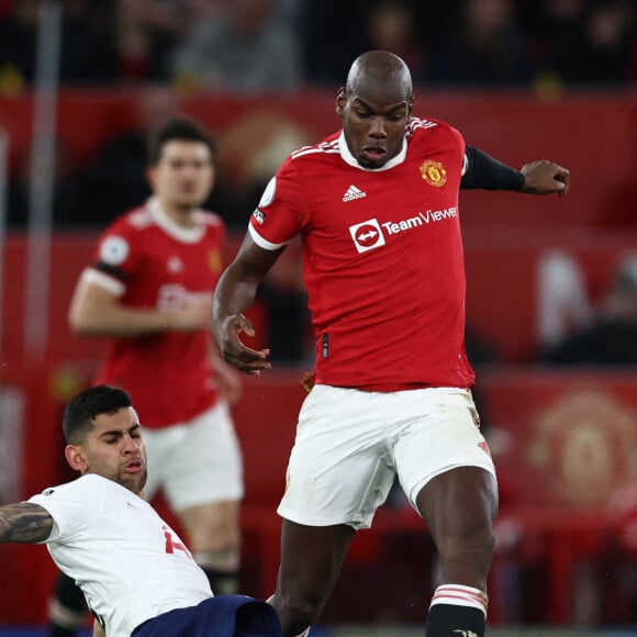 Paul Pogba lors du match Manchester United - Tottenham à Old Trafford. Manchester, le 12 mars 2022.