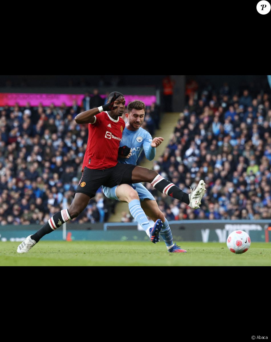 Paul Pogba lors du match Manchester City - Manchester United à l'Etihad Stadium. Manchester, le 6 mars 2022.
