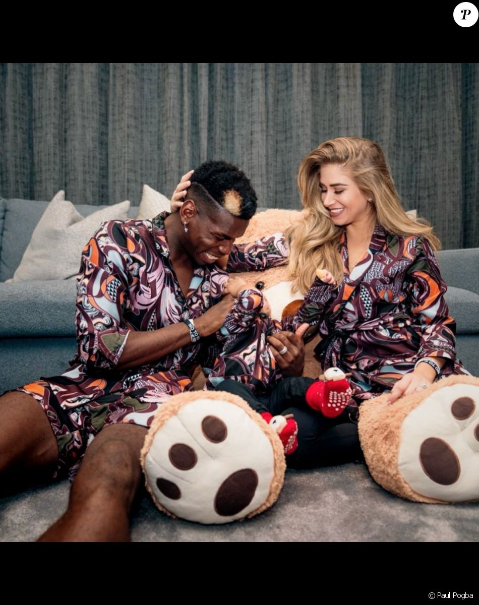 Paul Pogba, son épouse Zulay Pogba et leur fils. Décembre 2019.