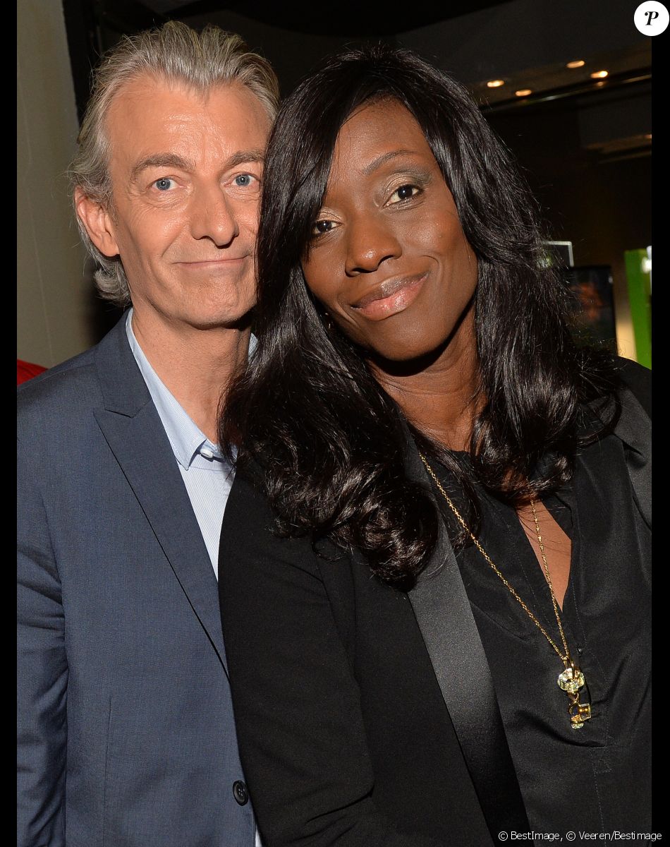 Gilles Verdez et sa compagne Fatou - Soirée pour le lancement du jeu vidéo " FIFA 17" au Cercle Cadet à Paris le 26 septembre 2016. © Veeren/Bestimage