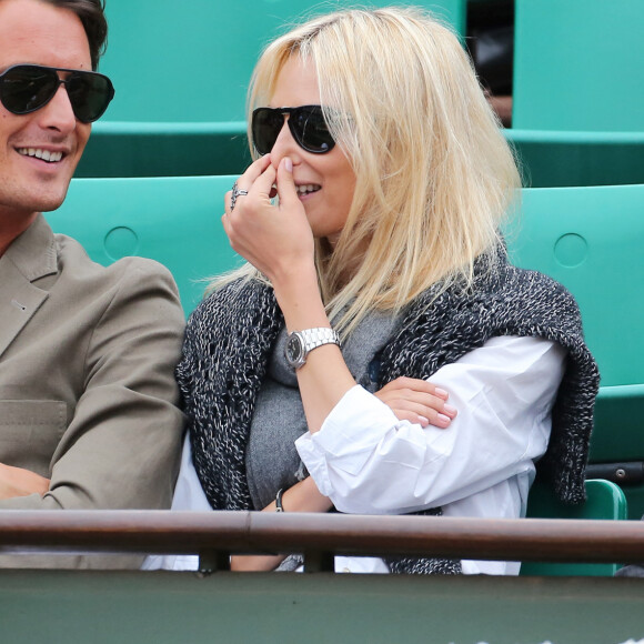 Vincent Cerutti et Lavinia - 6e jour de internationaux de France de Roland-Garros. Le 1er juin 2012.