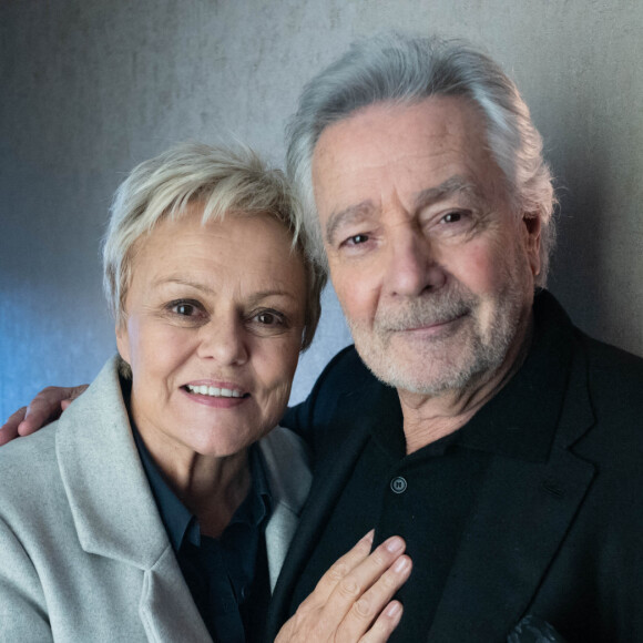Muriel Robin et Pierre Arditi - Sketch Le cabinet du psy - Backstage de l'enregistrement de l'émission "I love you coiffure" de M.Robin. Le 20 janvier 2020 © Cyril Moreau / Bestimage