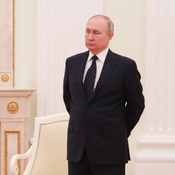 Vladimir Poutine (président de la Fédération de Russie) au Kremlin à Moscou, le 11 mars 2022.