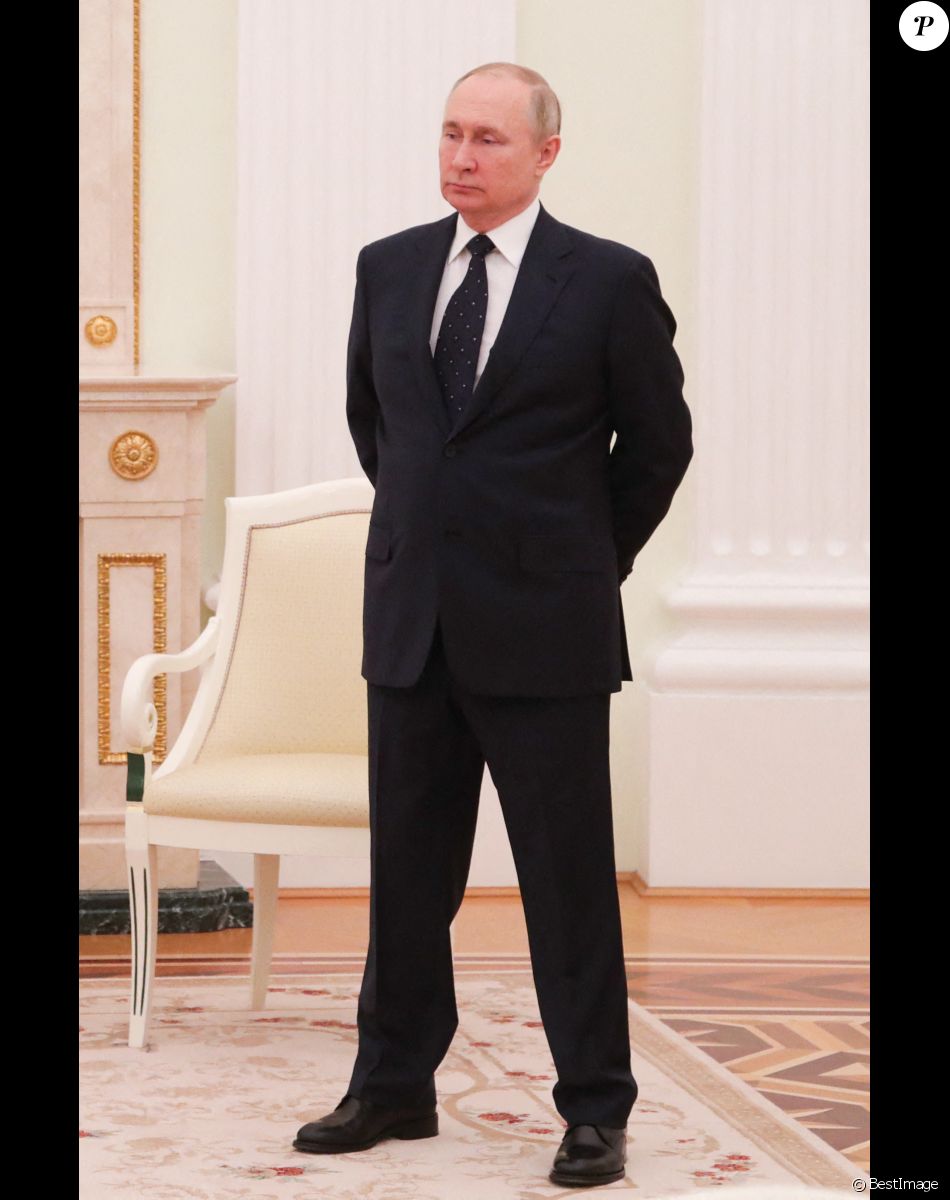 Vladimir Poutine (président de la Fédération de Russie) au Kremlin à Moscou, le 11 mars 2022.