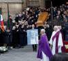 Sortie du cercueil - Sorties des obsèques de Jean-Pierre Pernaut en la Basilique Sainte-Clotilde à Paris, France le 9 mars 2022. © Aurelien Morissard/Panoramic/Bestimage