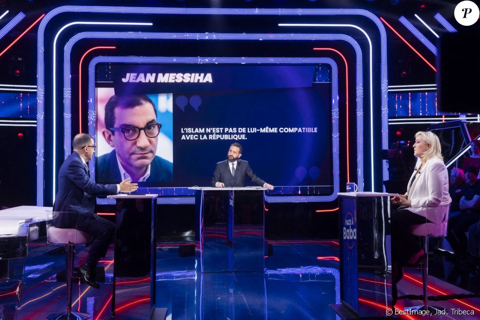 Exclusif - Jean Messiah, Cyril Hanouna, Marine Le Pen sur le plateau de ...