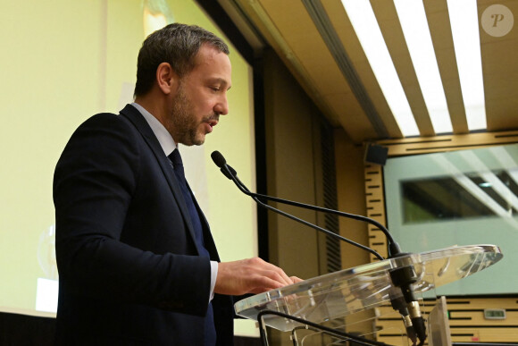 Adrien Taquet ( secretaire d Etat charge de l Enfance et des Familles ) - lors de la convention Nationale de prévention des violences dans le sport à Paris, France, le 9 mars 2022.