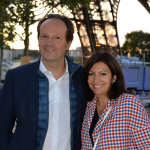 Exclusif - Anne Hidalgo et son mari Jean-Marc Germain - Concert de Paris sur le Champ de Mars à l'occasion de la Fête Nationale à Paris