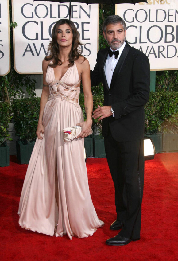 George Clooney et Elisabetta Canalis lors de la cérémonie des Golden Globes à Los Angeles le 17 janvier 2010