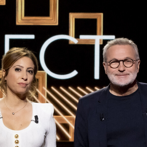 Exclusif - Léa Salamé, Laurent Ruquier - Enregistrement de l'émission "On Est En Direct (OEED)" le 5 mars sur France 2