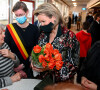 Le roi Philippe de Belgique et la reine Mathilde visitent le centre d'accueil d'urgence mis en place par la FEDASIL pour les réfugiés ukrainiens qui n'ont pas de logement en Belgique le 9 mars 2022. © Frederic Andrieu / Bestimage 