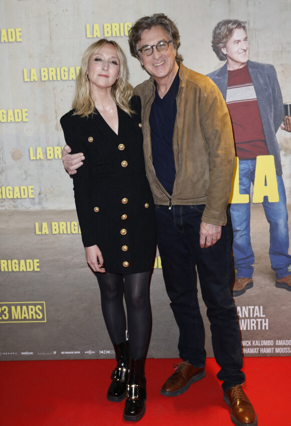 Audrey Lamy, François Cluzet - Avant-première du film "La Brigade" au Cinéma Pathé Wepler à Paris. Le 21 mars 2022. © Marc Ausset-Lacroix/Bestimage