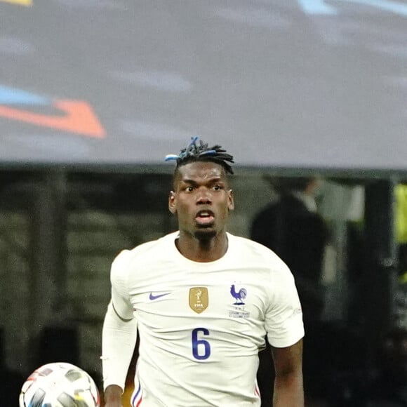 Paul Pogba (France) - Football: La France remporte la coupe de la Ligue des Nations en battant l'Espagne 2 buts à 1 à Milan le 10 octobre 2021. © Norbert Scanella/Panoramic/Bestimage