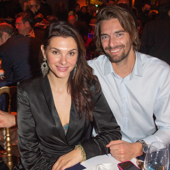 Exclusif - Le nageur Camille Lacourt et sa compagne Alice Detollenaere lors de la soirée de gala de l'Institut Rafaël, maison de l'après Cancer, au Pavillon Gabriel à Paris le 13 décembre 2021. © Erez Lichtfeld / Bestimage