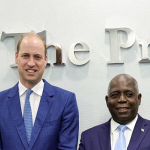 Catherine Kate Middleton, le prince William, Philip Davis, le premier ministre des Bahamas et sa femme Ann-Marie - Le duc et la duchesse de Cambridge rencontrent Philip Davis, le premier ministre des Bahamas, dans le cadre de leur voyage dans les Caraïbes le 24 mars 2022 