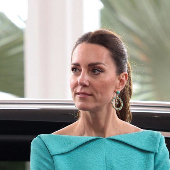 Catherine Kate Middleton - Le duc et la duchesse de Cambridge rencontrent Philip Davis, le premier ministre des Bahamas, dans le cadre de leur voyage dans les Caraïbes le 24 mars 2022 