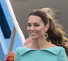 Le prince William, duc de Cambridge, et Catherine (Kate) Middleton, duchesse de Cambridge, arrivent aux Bahamas, dernière tape de leur voyage officiel dans les Caraïbes. Nassau, le 24 mars 2022. 