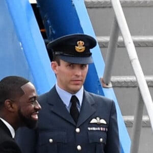 Le prince William, duc de Cambridge, et Catherine (Kate) Middleton, duchesse de Cambridge, arrivent aux Bahamas, dernière tape de leur voyage officiel dans les Caraïbes. Nassau, le 24 mars 2022. 