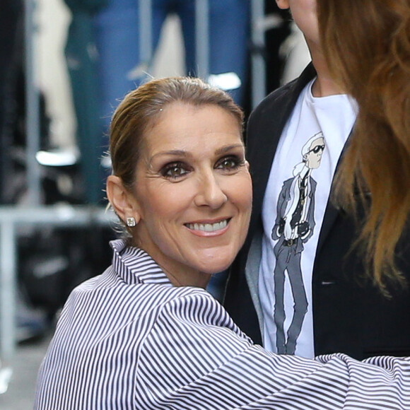 La chanteuse canadienne Céline Dion quitte Paris pour partir en vacances après sa tournée en Europe à guichets fermés. Royal Monceau, à Paris, France, le 10 août 2017. © Agence/Bestimage