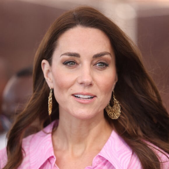 Le prince William, duc de Cambridge, et Catherine (Kate) Middleton, duchesse de Cambridge, en visite à Coral Vita à Grand Bahama, qui a été le premier lauréat du prix Earthshot "Revive Our Oceans". Le 26 mars 2022. 