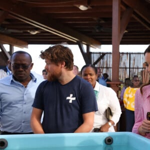 Le prince William, duc de Cambridge, et Catherine (Kate) Middleton, duchesse de Cambridge, en visite à Coral Vita à Grand Bahama, qui a été le premier lauréat du prix Earthshot "Revive Our Oceans". Le 26 mars 2022. 