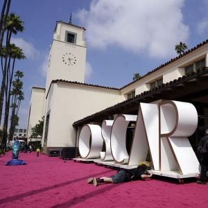 93ème cérémonie des Oscars dans la gare Union Station à Los Angeles, le 25 avril 2021.