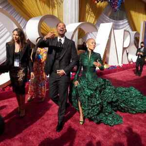 Will Smith, Jada Pinkett Smith au photocall de la 94ème édition de la cérémonie des Oscars à Los Angeles, le 27 mars 2022.