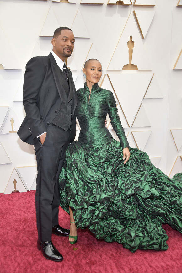 Jada Pinkett Smith, Will Smith au photocall de la 94ème édition de la cérémonie des Oscars à Los Angeles, le 27 mars 2022.