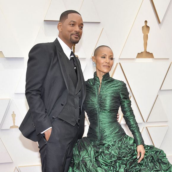 Jada Pinkett Smith, Will Smith au photocall de la 94ème édition de la cérémonie des Oscars à Los Angeles, le 27 mars 2022.