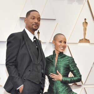 Jada Pinkett Smith, Will Smith au photocall de la 94ème édition de la cérémonie des Oscars à Los Angeles, le 27 mars 2022.
