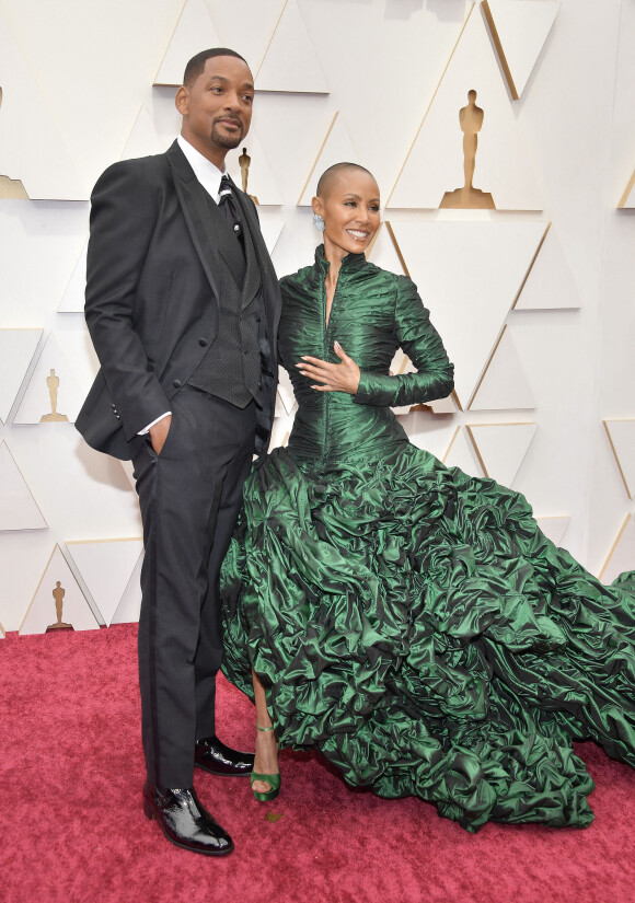 Jada Pinkett Smith, Will Smith au photocall de la 94ème édition de la cérémonie des Oscars à Los Angeles, le 27 mars 2022.