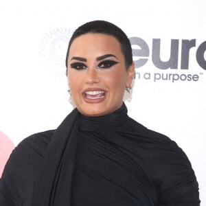 Demi Lovato au photocall de la soirée "Elton John AIDS Foundation" lors de la 94ème édition de la cérémonie des Oscars à Los Angeles, le 27 mars 2022.