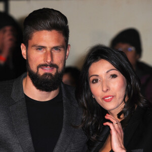 Olivier Giroud et sa femme Jennifer Giroud à la première de 'I Am Bolt' à The Odeon à Leicester Square à Londres, le 28 novembre 2016 © Ferdaus Shamim via Zuma/Bestimage