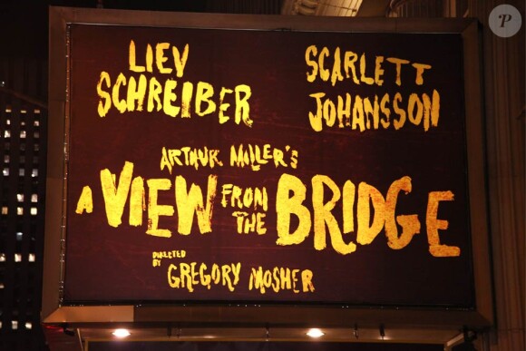 A View From The Bridge d'Arthur Miller au Cort Theatre à Broadway avec Scarlett Johansson et Liev Schreiber