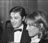 Alain Delon et sa femme Nathalie à la 22ème nuit du cinéma au théâtre Marigny à Paris