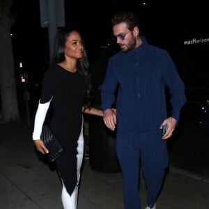 Exclusif - Christina Milian, Matt Pokora - Les célébrités arrivent à la soirée du 34 ème anniversaire d'Umar Kamani, PDG et co-fondateur de la marque de vêtements "Pretty Little Thing", à Los Angeles, le 21 mars 2022.