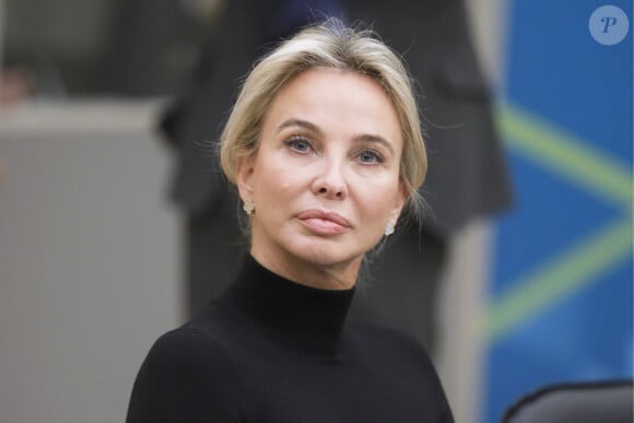 Corinna zu Sayn-Wittgenstein (qui a eu une liaison avec le roi Juan-Carlos d'Espagne) participe à un congrès à Saint-Petersbourg, en Russie, le 17 novembre 2017.