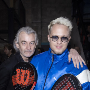 Exclusif - Gilles Verdez, Guillaume Genton - Soirée de matchs d'exhibition de Padel au club "Casa Padel" à Saint-Denis le 17 mars 2022. © Jack Tribeca/Bestimage 