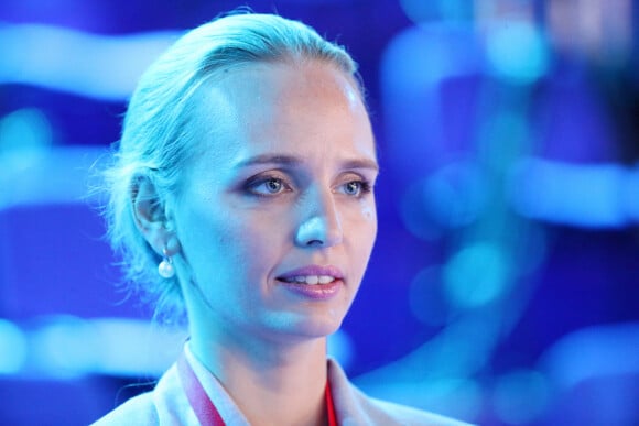 L'endocrinologue pédiatrique Maria Vorontsova, fille de Vladimir Poutine, lors d'un congrès à Sotchi en Russie le 8 juillet 2021