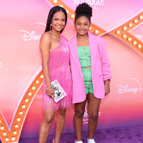 Christina Milian et Violet Madison Nash à la première de la série Disney + "Olivia Rodrigo: Driving Home 2 U (A Sour Film)" à Los Angeles, le 24 mars 2022. 