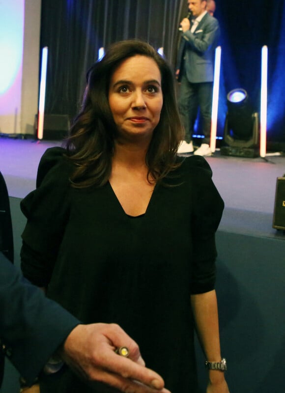 Sarah Knafo au soir du premier tour des élections présidentielles 2022 à la Mutualité à Paris le 10 avril 2022