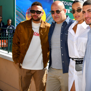 Neymar, Matteo Sinigaglia, CEO de Replay, Jessica Aidi et son mari Marco Verratti - Tennis : Les célébrités assistent à la 115ème édition du Rolex Monte-Carlo Masters à Monaco le 11 avril 2022 © Bruno Bebert / Bestimage