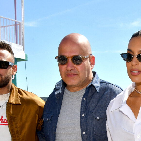 Neymar, Matteo Sinigaglia, CEO de Replay, Jessica Aidi et son mari Marco Verratti - Tennis : Les célébrités assistent à la 115ème édition du Rolex Monte-Carlo Masters à Monaco le 11 avril 2022 © Bruno Bebert / Bestimage