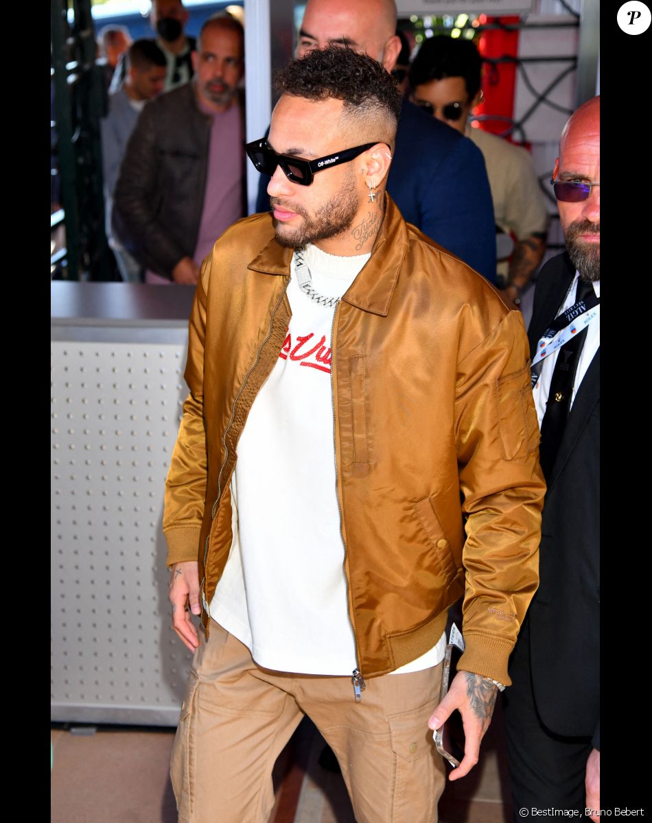 Neymar - Tennis : Les célébrités assistent à la 115ème édition du Rolex Monte-Carlo Masters à Monaco le 11 avril 2022 © Bruno Bebert / Bestimage
