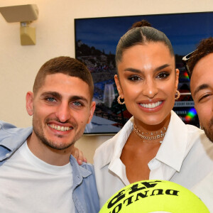 Exclusif - Marco Verratti et sa femme Jessica Aidi et Neymar - Loge Replay - Tennis : Les célébrités assistent à la 115ème édition du Rolex Monte-Carlo Masters à Monaco le 11 avril 2022 © Bruno Bebert / Bestimage