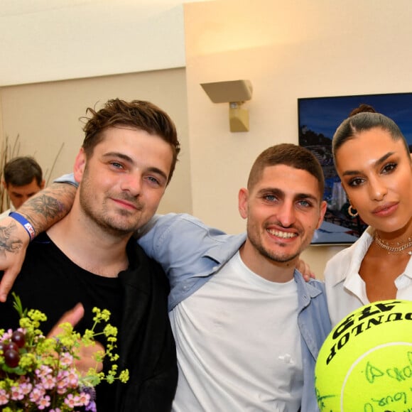 Exclusif - Martin Garrix, Marco Verratti et sa femme Jessica Aidi et Neymar - Loge Replay - Tennis : Les célébrités assistent à la 115ème édition du Rolex Monte-Carlo Masters à Monaco le 11 avril 2022 © Bruno Bebert / Bestimage