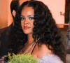 Rihanna enceinte et son compagnon Asap Rocky quittent la soirée du défilé Gucci en marge de la fashion week à Milan. 