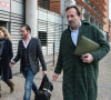 Les avocats de Cédric Jubillar : Alexandre Martin, Jean-Baptiste Alary et Emmanuelle Franck arrivant au tribunal de Toulouse le 11 février 2022
