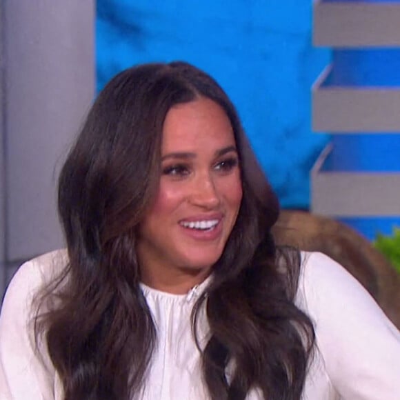 Meghan Markle sur le plateau de l'émission "The Ellen Show" à Los Angeles, le 17 novembre 2021.