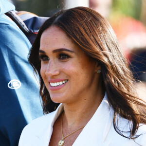 Meghan Markle, duchesse de Sussex, assiste à un engagement à la veille des Jeux Invictus 2020 aux Pays-Bas, à La Haye, le 15 avril 2022. 